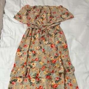 Floral Off-Shoulder Maxi Dress